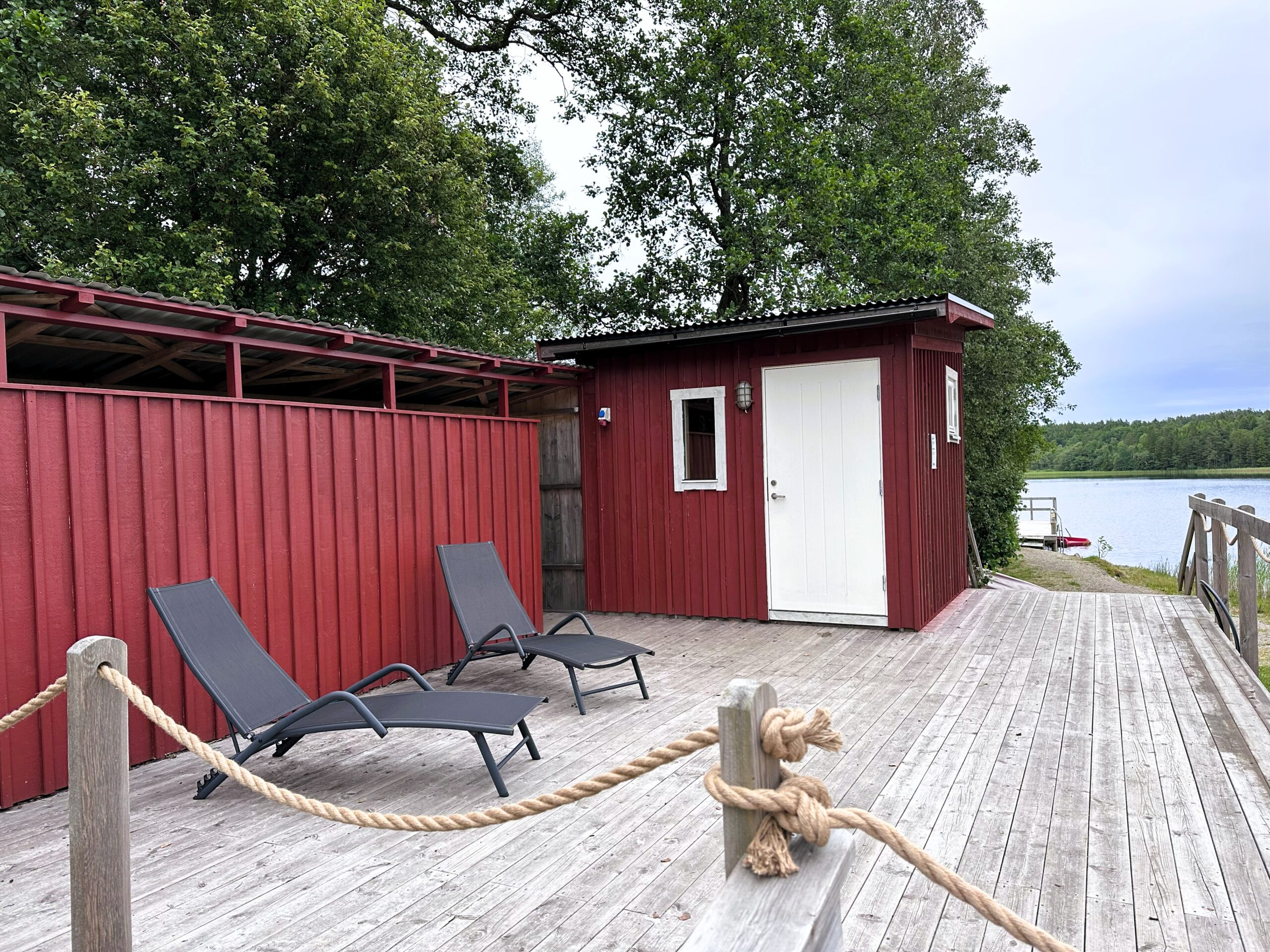 Bastu vid Grinnerödssjön på Backamo Lägerplats