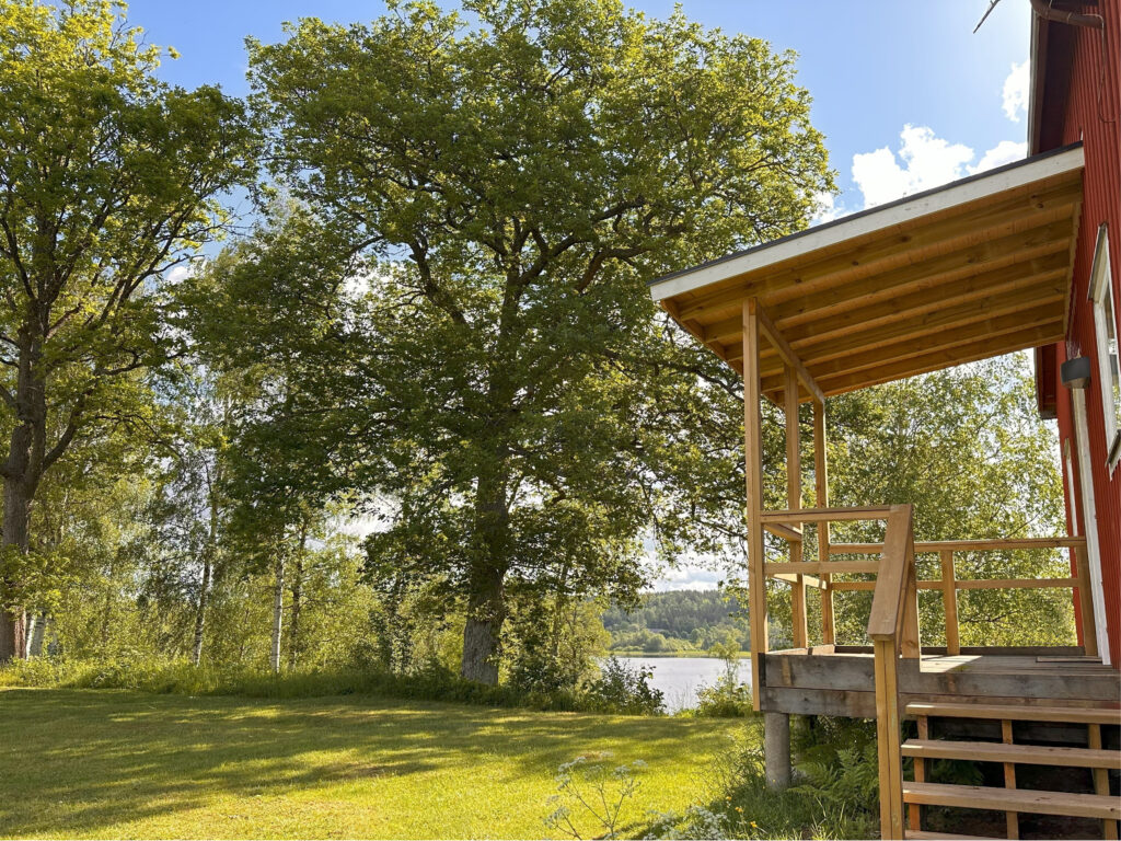 Sjöutsikt från verandan på Byggnad 39