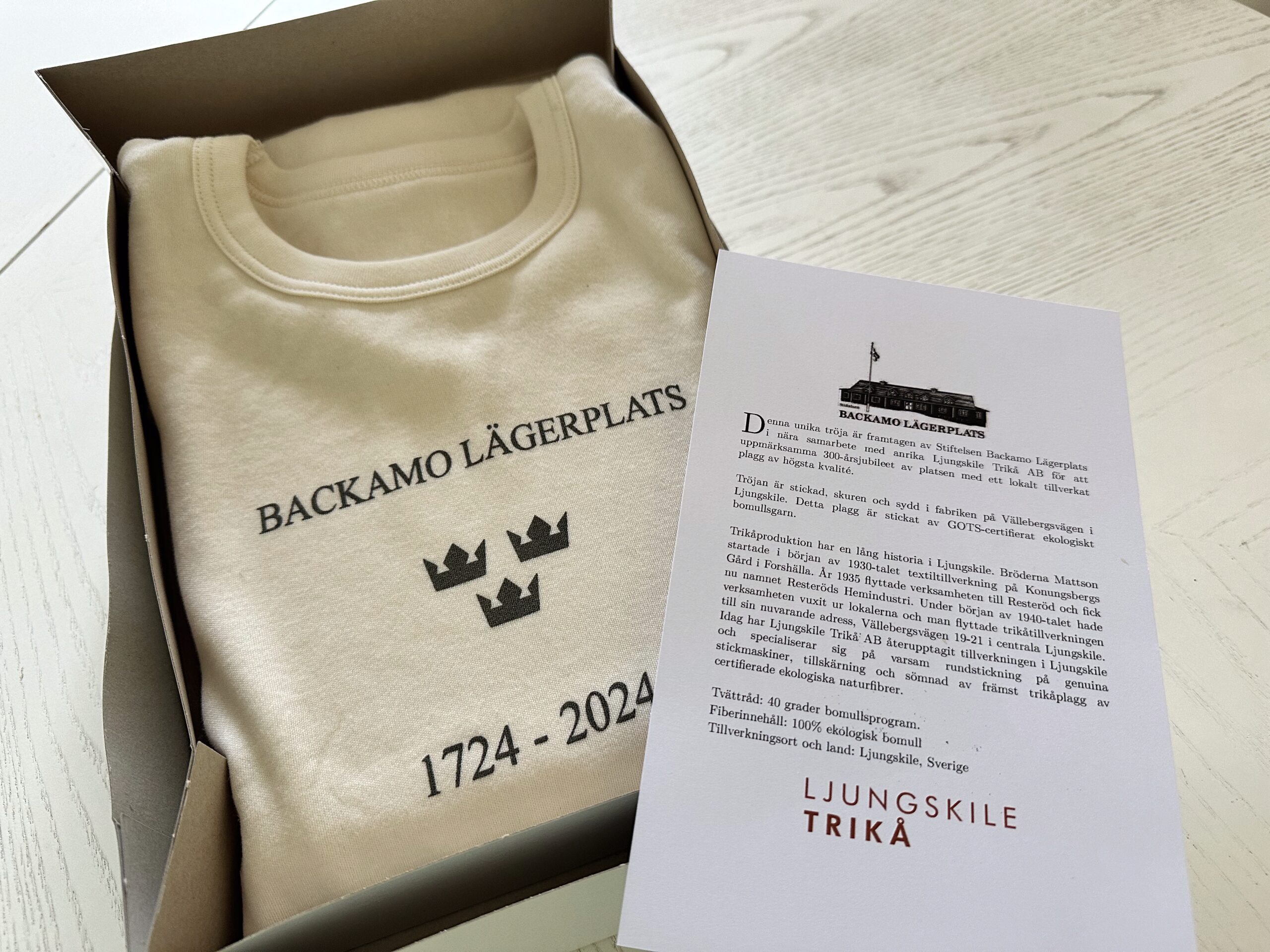 Backamos fantastiska jubileumströja tillverkad på plats i Ljungskile av anrika Ljungskile Trikå.